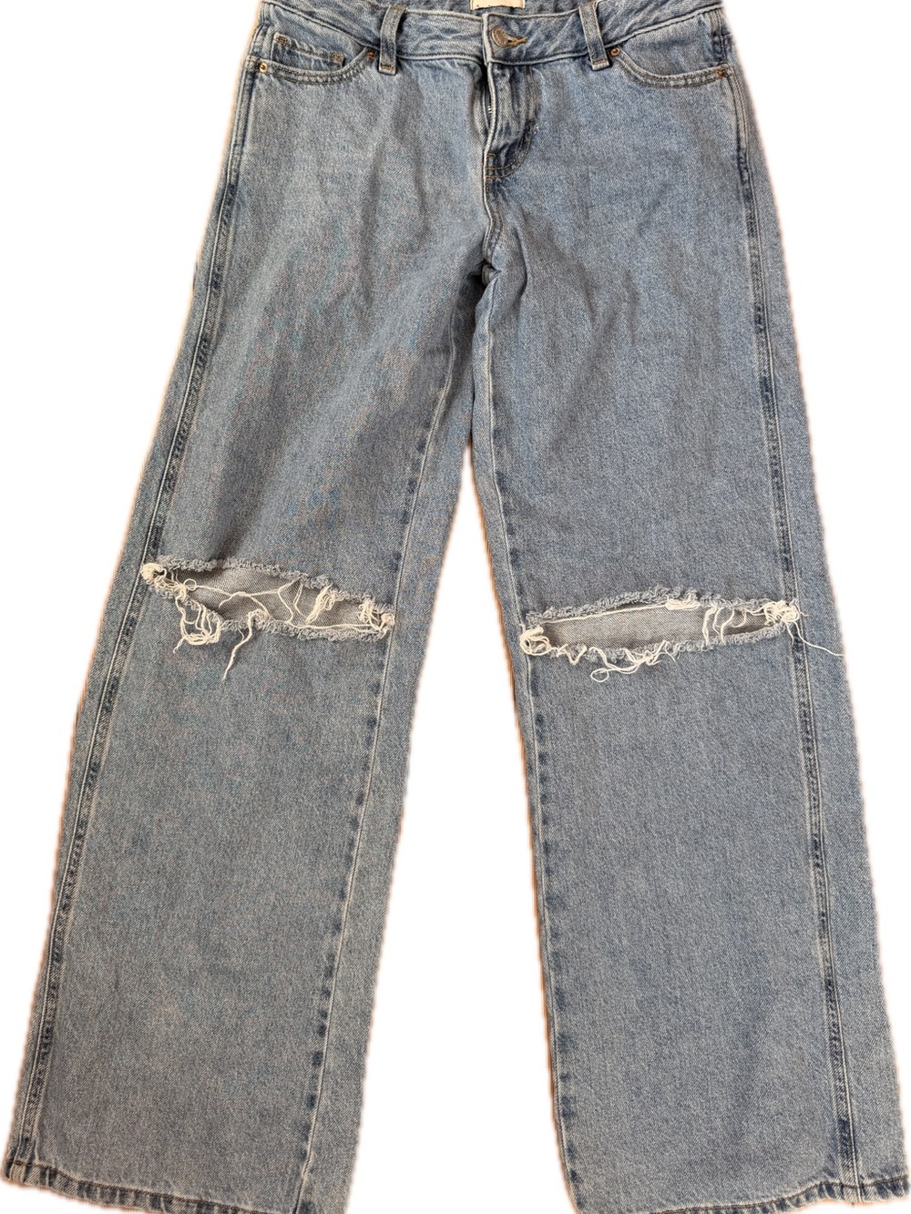 PacSun Low Rise Baggy Jeans Size 25 Distressed Wide Leg